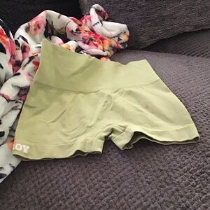 PLAYBOY Light Olive Bike Shorts